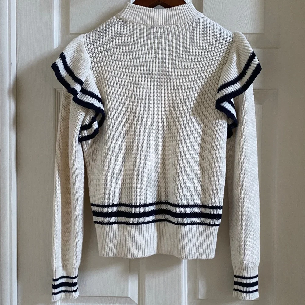 Self-Portrait Ivory Wool Blend Sweater  M New - Picture 10 of 10